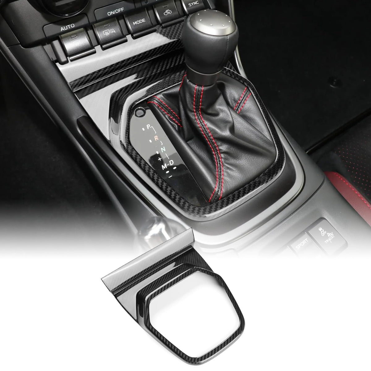 AIRSPEED for Toyota 86 GR86 / Subaru BRZ 2021-2025 Accessory Hard Carbon Fibre Interior Trim Car Center Control Gear Panel Cover Self-adhesive Decal Cool Auto Parts RHD