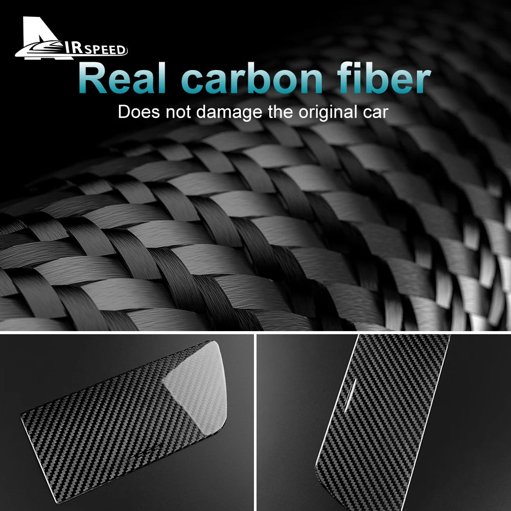 Real Hard Carbon Fiber Sticker For Chevrolet Corvette C7 2014 2015 2016 2017 2018 2019 LHD Car Cup Panel Interior Accessories