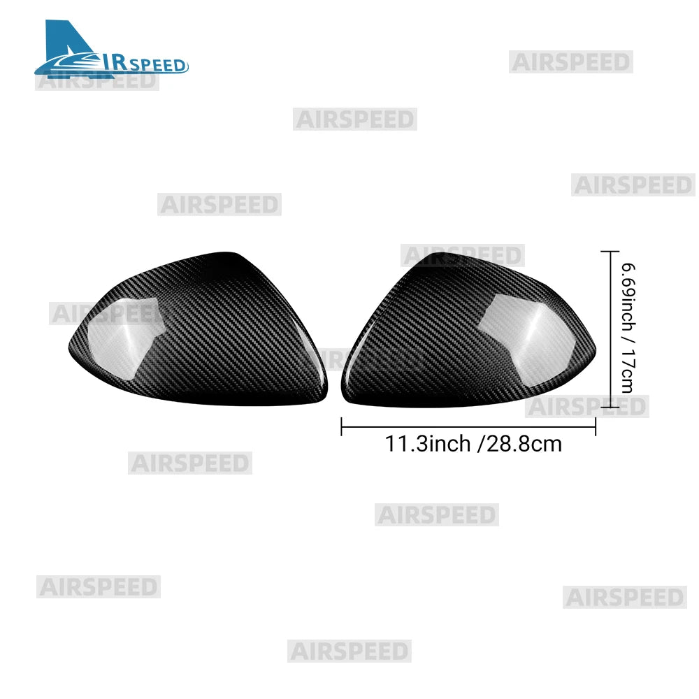 Real Dry Hard Carbon Fiber Cover For Dodge Charger 2024 2025 2026 2027 Sticker Rearview Mirror LHD RHD Car Exterior Accessories