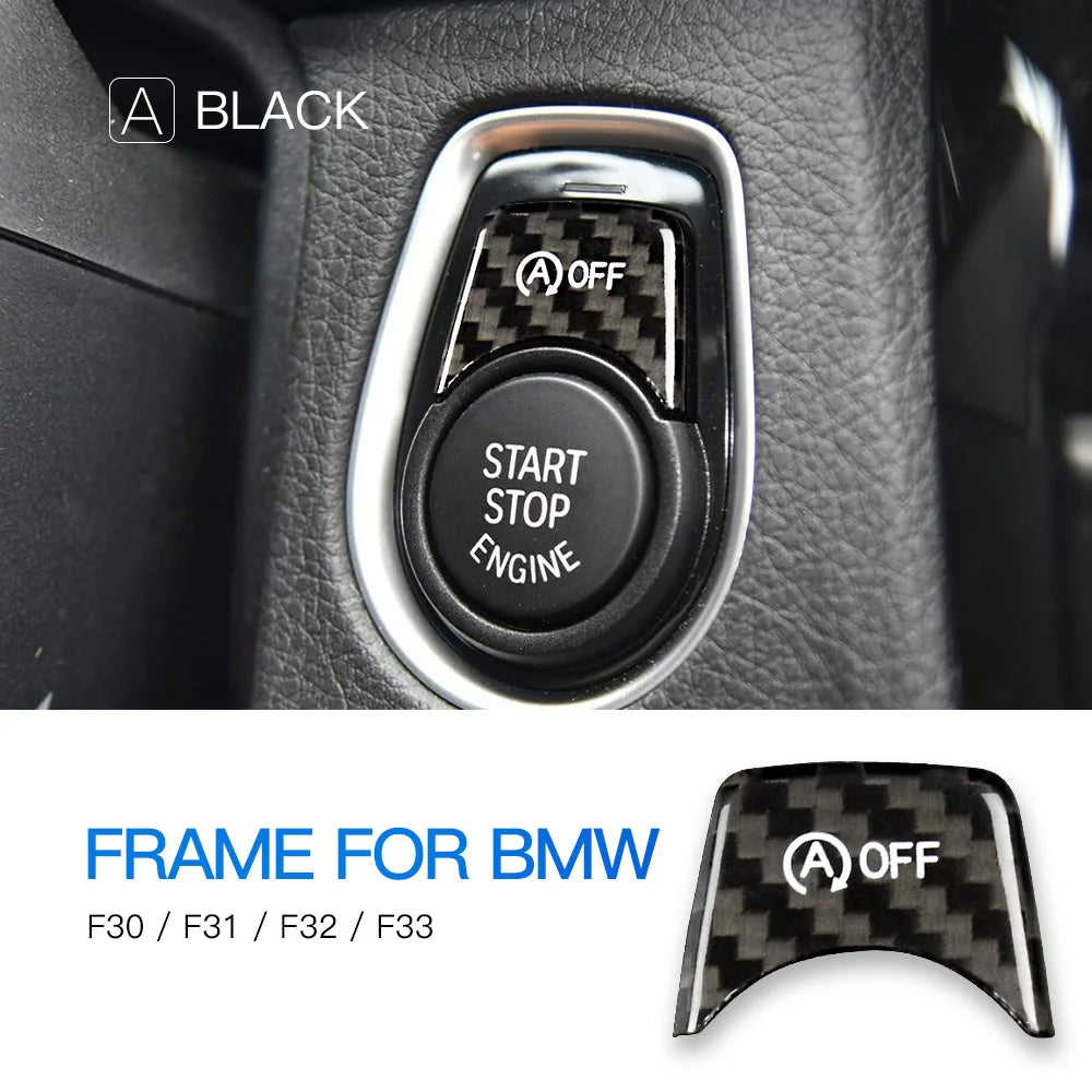 Carbon Fiber for BMW 3 4 Series F30 F31 F32 F33 F83 F82 M2 M3 Accessories Interior Trim Car Engine Start Stop OFF Button Sticker - detail view 8