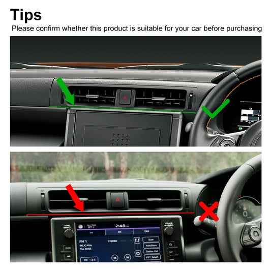 Real Hard Carbon Fiber For Subaru BRZ Toyota GR86 2021 2022 2023 2024 2025 JDM RHD Car Center Air Outlet Vent Sticker Interior - detail view