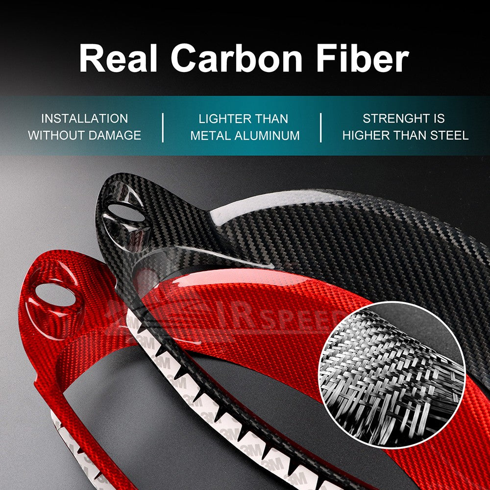 For Subaru BRZ Toyota GR86 2021-2025 Speedometer Cover RED HARD Carbon Fiber - detail view 5