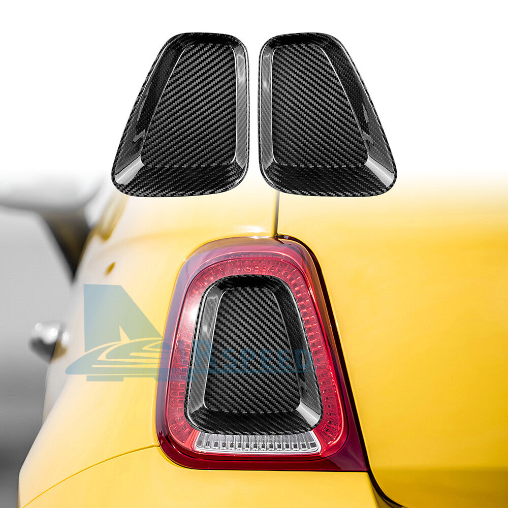 Real Hard Carbon Fiber Tail light Center Cover For Fiat 500 Abarth 595 695 17-23 - product view