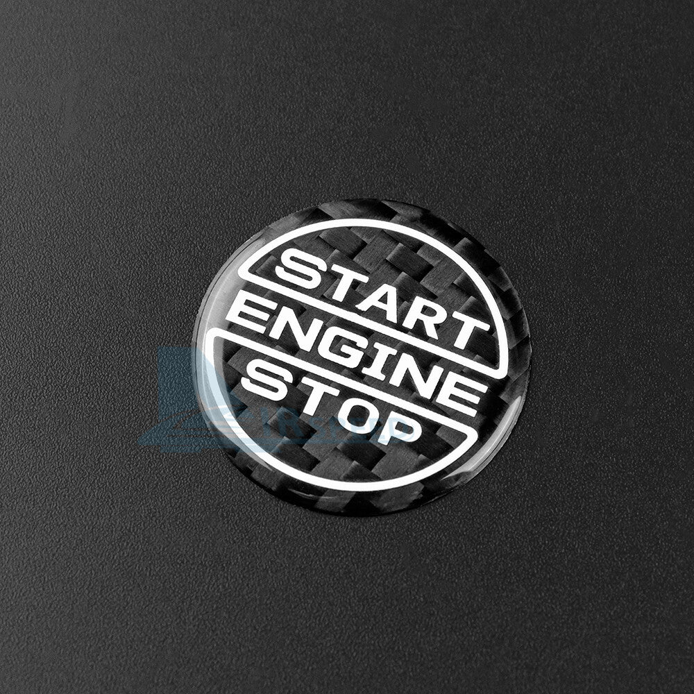 Real Hard Carbon Fiber Keyless Engine Push Start Button Cover Ford Mustang 24-25 - detail view 8