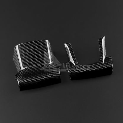 Real Hard Carbon Fiber Steering Wheel Center Panel Cover For Fiat 500 2020-2023 - detail view 7