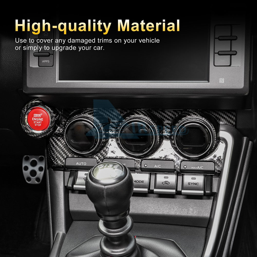 Air Conditioning Knob Button Frame Cover Hard Carbon Fiber for BRZ GR86 2021-25 - detail view 5