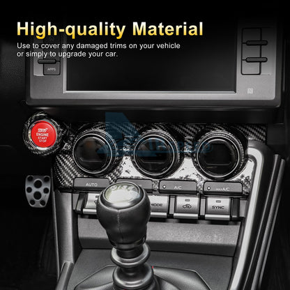 Air Conditioning Knob Button Frame Cover Hard Carbon Fiber for BRZ GR86 2021-25 - detail view 5