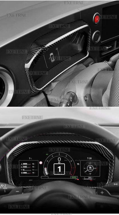 LHD Black Hard Carbon Speedometer Bezel Trim For Toyota GR Yaris 2025-2026 - detail view 11