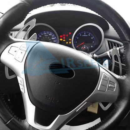 For Hyundai Genesis Coupe 09-2011 Steering Wheel Paddle Shifter Extension Silver - FREE GIFT