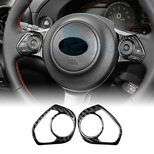 Steering Wheel Button Frame Cover Hard Carbon Fiber for BRZ Toyota 86 2017-2025 - product view