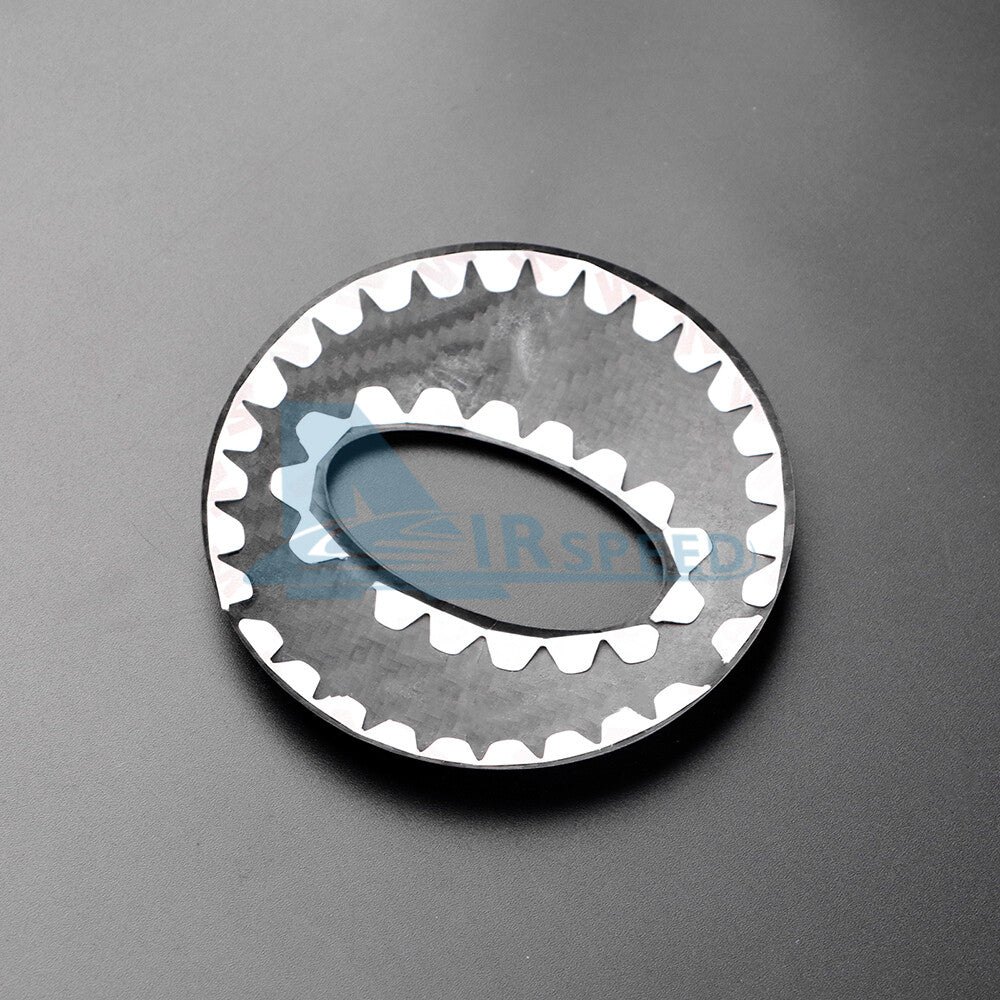 Steering Wheel Center Logo Cover REAL HARD Carbon Fiber For Subaru WRX 2022-2023 - detail view 9