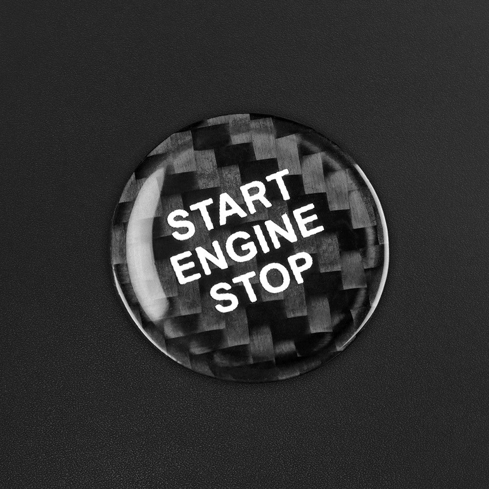 Black Carbon Fiber Car Engine Start Button Sticker for Cupra Ateca Leon 2021-26 - detail view 9