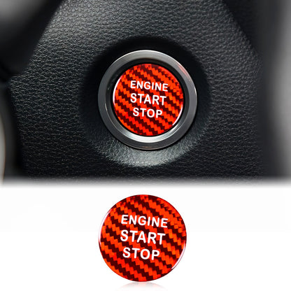 Toyota Lexus 070 Red Solid Carbon Fiber One Touch Start Sticker - product view