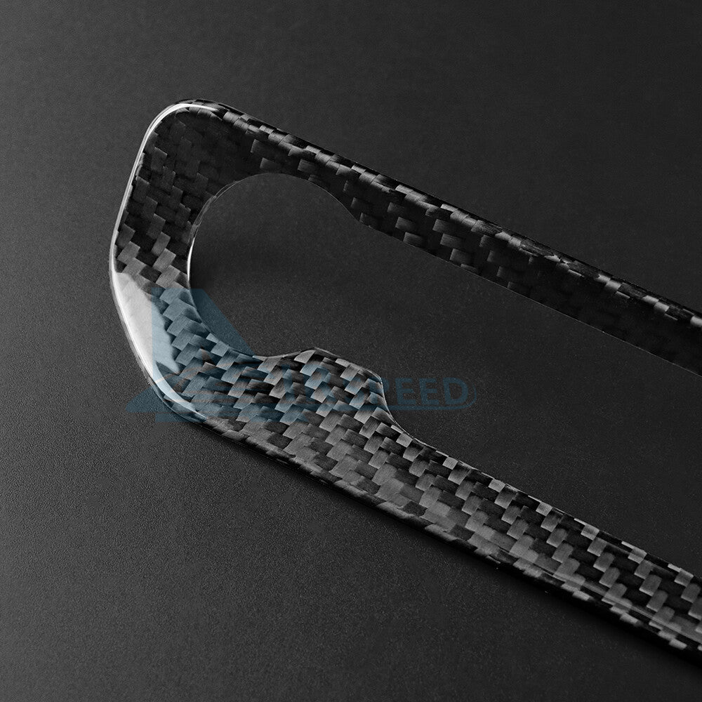 Real Hard Carbon Fiber Warning Light Switch Cover Trim For Ford Mustang 2024-UP - detail view 9