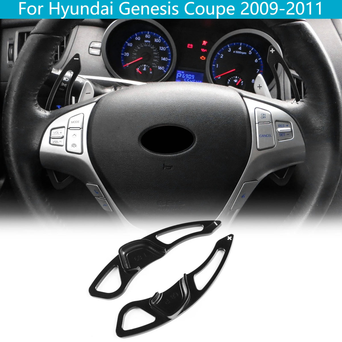For AP68 2009-2011 Black Alloy Gear Shift Paddles - FREE GIFT