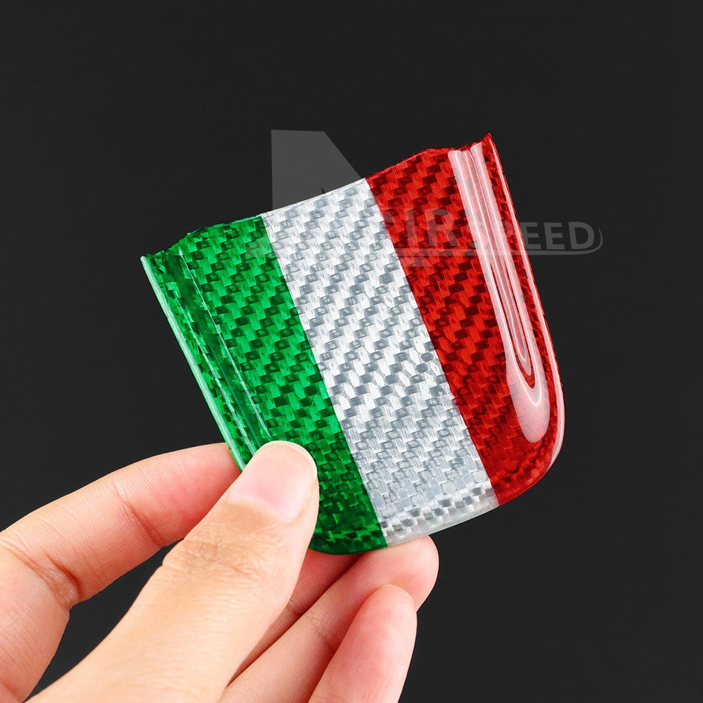 Steering Wheel Interior Chin Sticker Italy Flag For FIAT 500 Abarth 595 20-23 - detail view 9