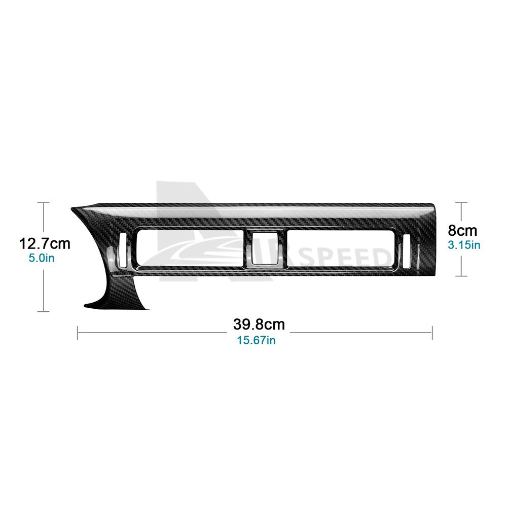 Black Hard Carbon Center Air Outlet Vent Cover For GR86 BRZ 2021 To 2025 LHD - detail view