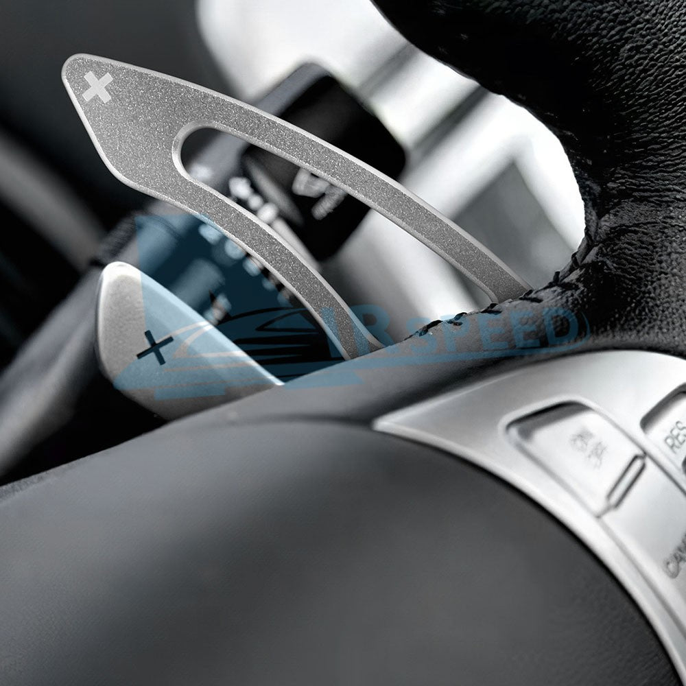 For Hyundai Genesis Coupe 09-2011 Steering Wheel Paddle Shifter Extension Silver - FREE GIFT