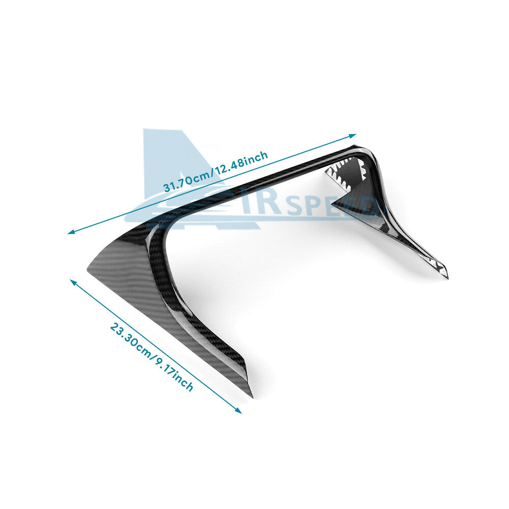 For Kia Stinger 18-2023 REAL HARD Carbon Fiber Air Conditioner Knob Frame Cover - detail view