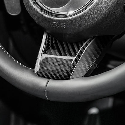 Black Steering Wheel Center REAL HARD Carbon Fiber For Mini F55 F56 F60 22-2023 - detail view 8