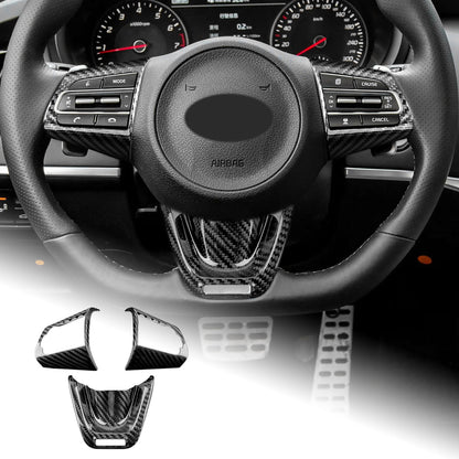 Hard Carbon Steering Wheel Bottom Decor Sport Mod For Kia Stinger 2018-2023 - product view