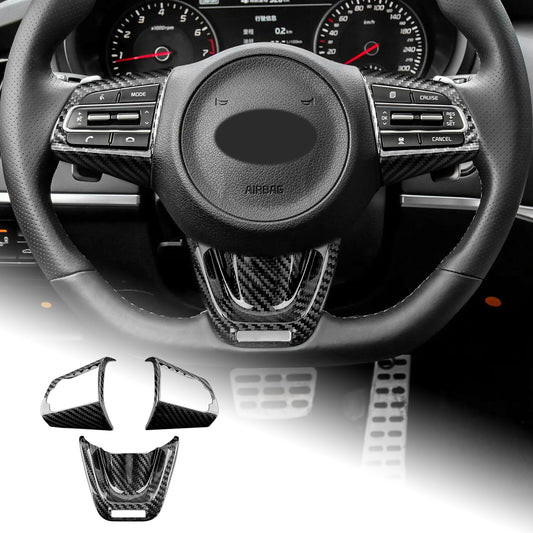 Hard Carbon Steering Wheel Bottom Decor Sport Mod For Kia Stinger 2018-2023 - product view