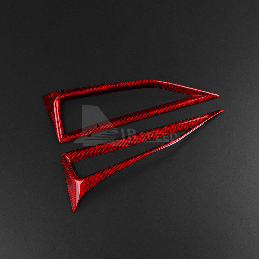 REAL HARD Carbon Fiber Red Center Air Outlet Cover For Subaru WRX STI 2022-2023 - detail view 6
