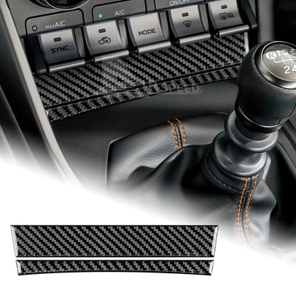 Black Carbon Fiber Trim Sticker Below AC Buttons For Subaru BRZ GR86 2021-2026 - FREE GIFT