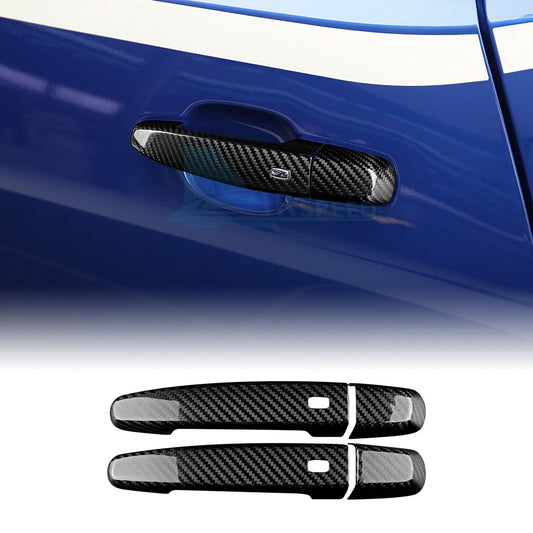 For Chevrolet Camaro 2016-2024 HARD Carbon Fiber Exterior Door Handle Cover Trim