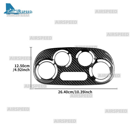AC Climate Knob Upper Red Dry Carbon Fiat 500 Abarth 595 08-24 Trim - detail view 5
