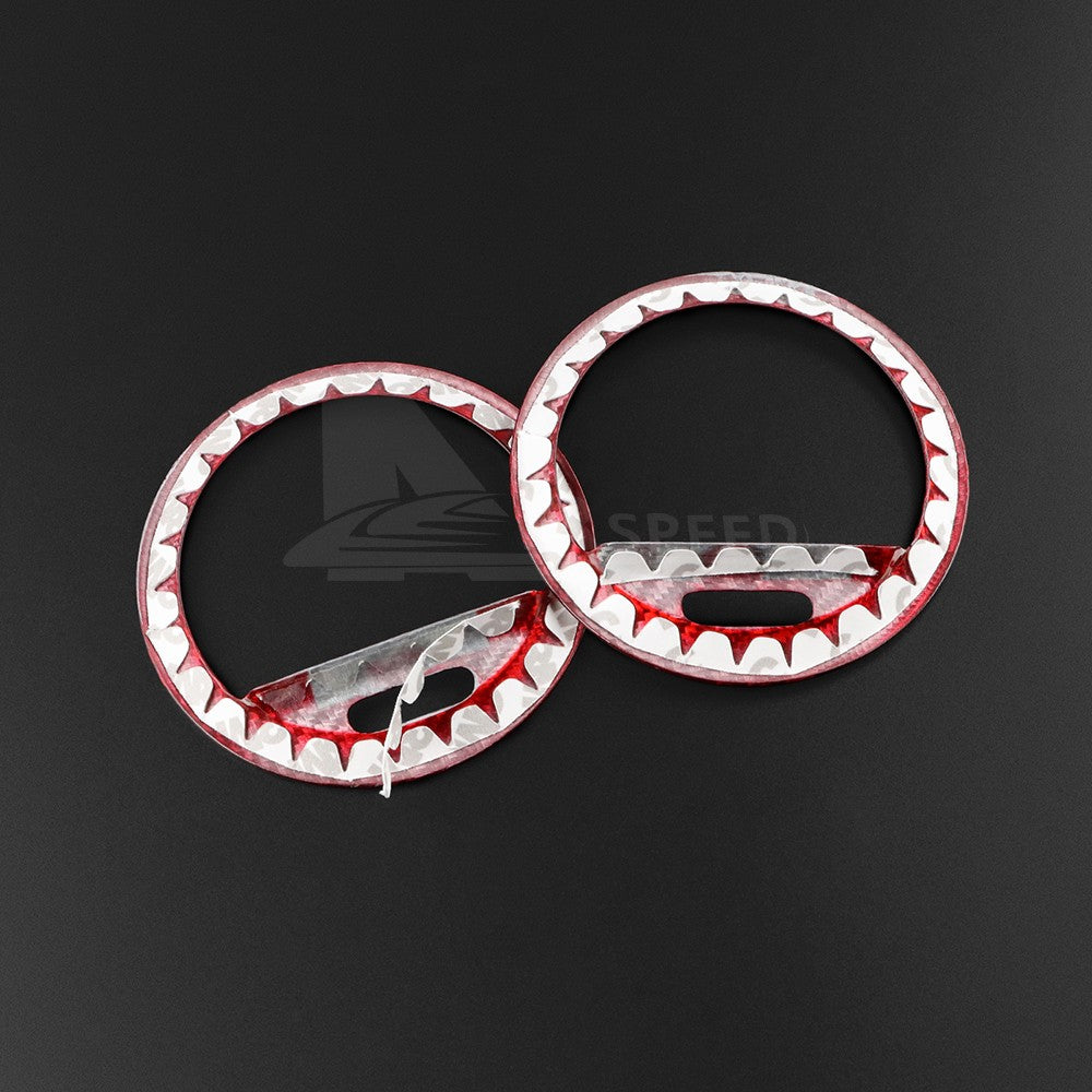 Red Carbon Fiber Center Side Air Outlet Frame Cover for Abarth 595 595C 2012-15 - detail view 10