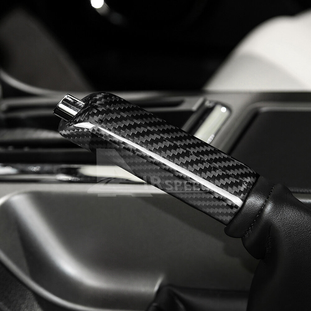 For Ford Mustang 10-2014 Electrical Park Brake Cover Carbon Fiber Sticker BLACK - detail view 6