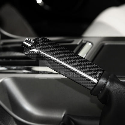 For Ford Mustang 10-2014 Electrical Park Brake Cover Carbon Fiber Sticker BLACK - detail view 6
