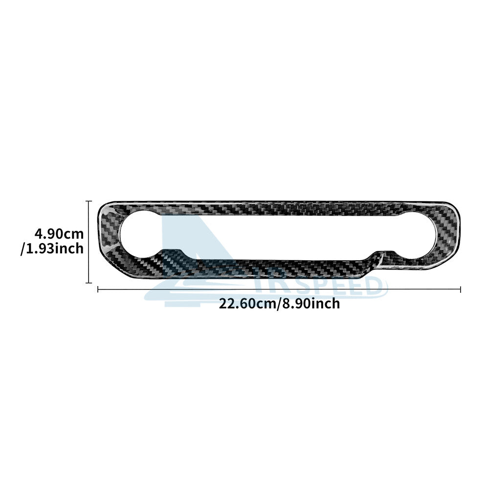 Real Hard Carbon Fiber Warning Light Switch Cover Trim For Ford Mustang 2024-UP - detail view 7