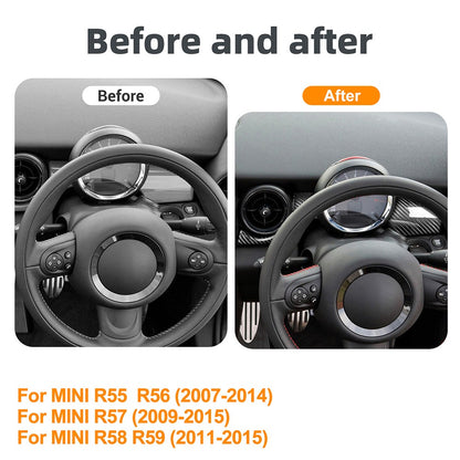 Carbon Fiber Speedometer Lower Panel Cover for Mini R55 R56 2007-2014 R57 09-15 - detail view 4