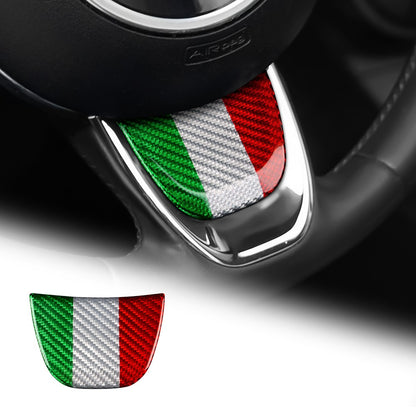 Italy Color Hard Carbon Steering Bottom Trim For Fiat 500 500C 2016-2024 - product view