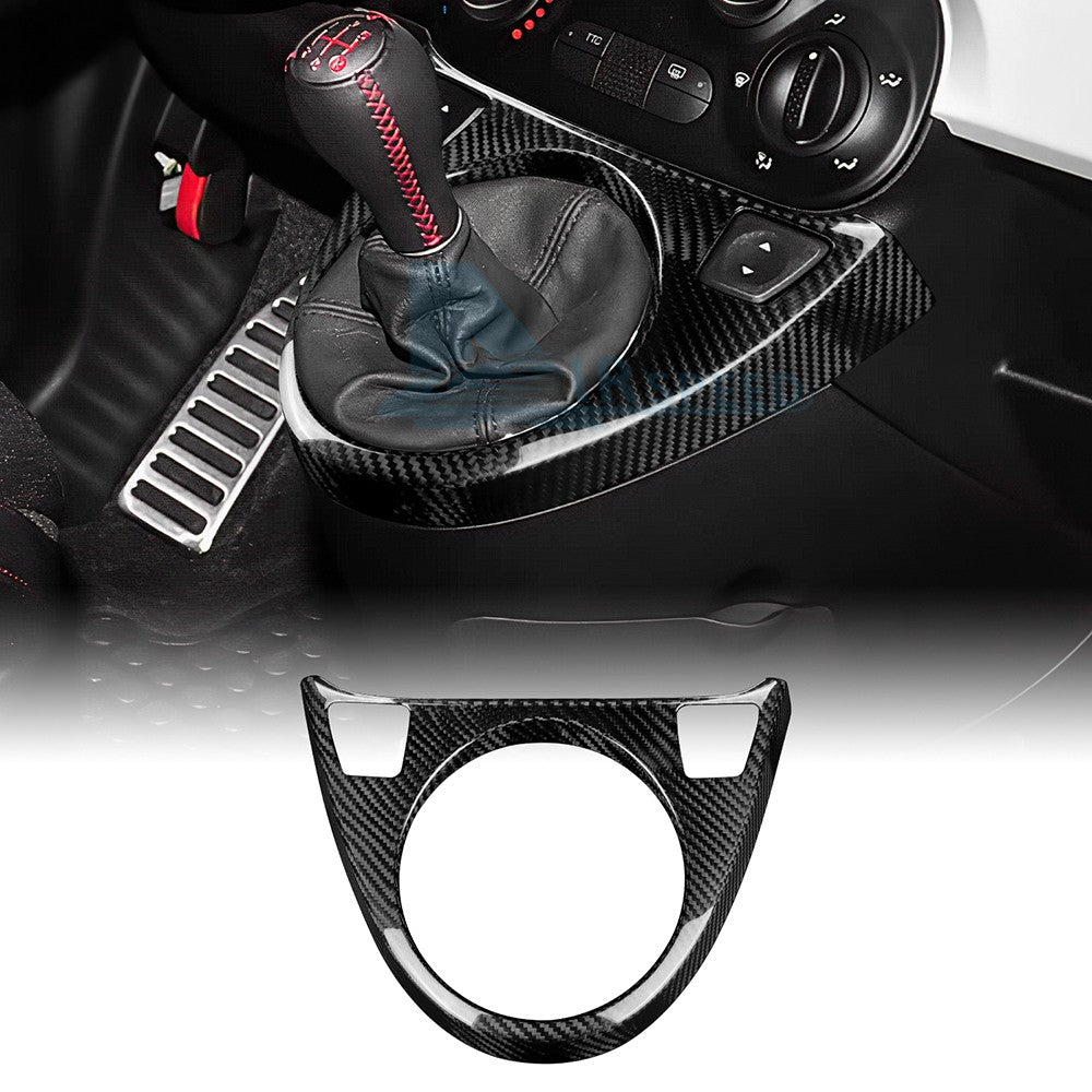 For Fiat 500 08-15 Abarth 595 695 12-15 Car Gear Shift Frame Cover Carbon Fiber - product view