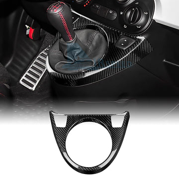 For Fiat 500 08-15 Abarth 595 695 12-15 Car Gear Shift Frame Cover Carbon Fiber