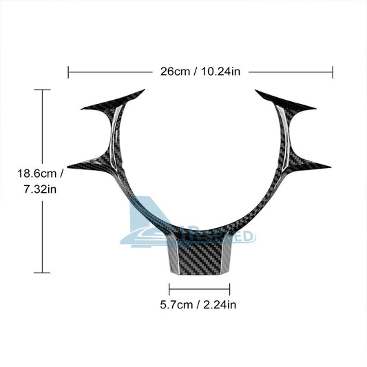 Steering Wheel Frame Cover HARD Carbon Fiber for Subaru BRZ Toyota 86 2017-2023 - detail view