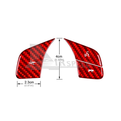 For Corvette C8 20-23 Red Voice Control Button Cover REAL HARD RED Carbon Fiber