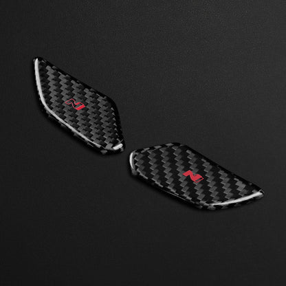 For Hyundai i20 2021-2026 Car Steering Wheel Button Stickers Trim Carbon Fiber