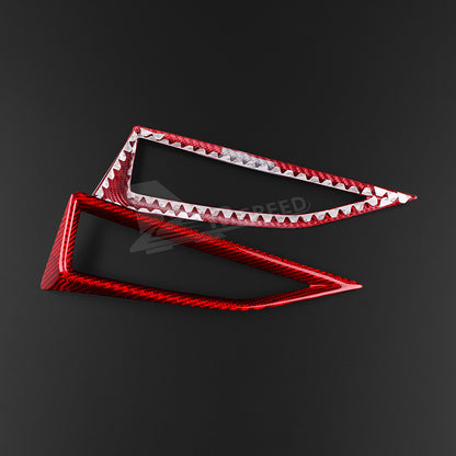REAL HARD Carbon Fiber Red Center Air Outlet Cover For Subaru WRX STI 2022-2023 - detail view 8