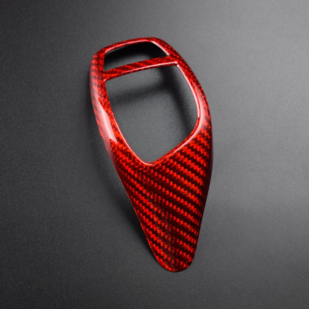 For BMW F30 Red Hard Carbon Fiber Gear Shift Knob B Type Universal Fit - detail view 7