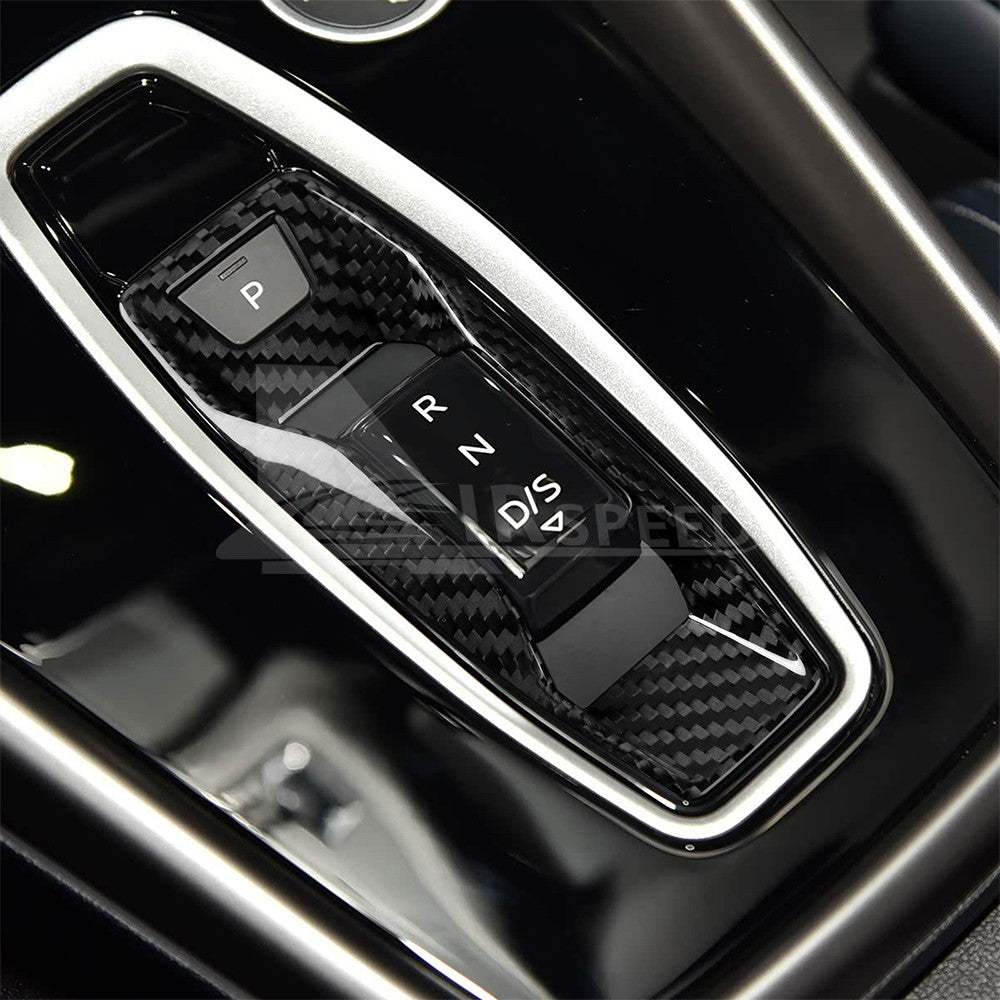 Black Hard Carbon Fiber Gear Shift Frame for Audi A3 2025+ Auto - detail view 8