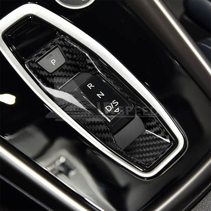 Black Hard Carbon Fiber Gear Shift Frame for Audi A3 2025+ Auto - detail view 8