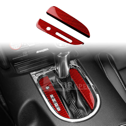 For Ford Mustang 2015-2023 Center Gear Shift Panel Cover REAL HARD Carbon Fiber - product view