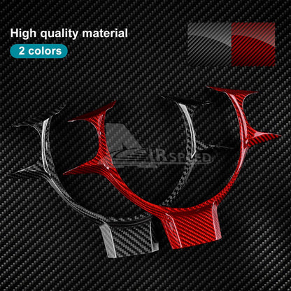 Steering Wheel Frame Cover RED HARD Carbon Fiber for Subaru BRZ Toyota 86 17-23 - detail view 5