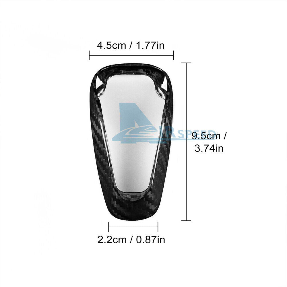 Carbon Fiber Gear Shift Knob Cover Trim for Subaru XV Forester Impreza Outback - detail view