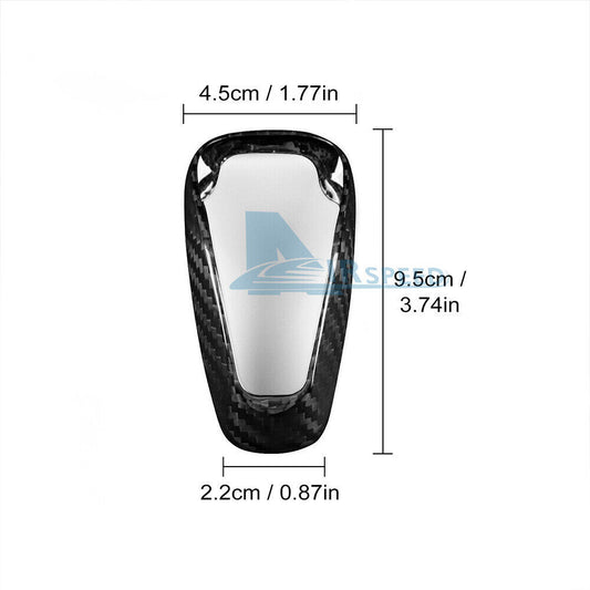 Carbon Fiber Gear Shift Knob Cover Trim for Subaru XV Forester Impreza Outback - detail view