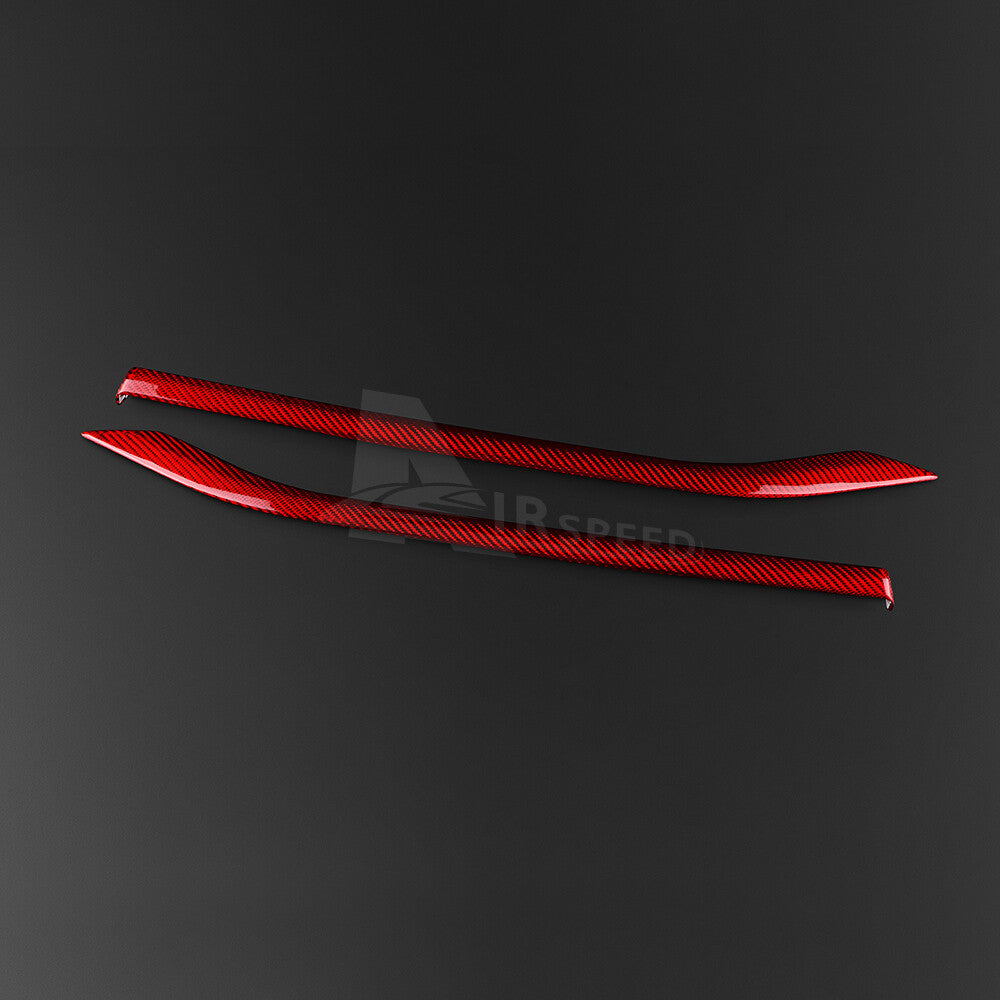 For Subaru WRX STI 22-23 RED Door Handle Strip Cover REAL HARD Carbon Fiber 2PCS - detail view 7